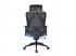 IRISOffice Eclipse kék/fekete ergonómikus, szövet-hálós irodai forgószék fej és háttámasszal