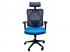 IRISOffice Eclipse kék/szürke ergonómikus, szövet-hálós irodai forgószék fej és háttámasszal