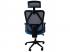 IRISOffice Eclipse kék/szürke ergonómikus, szövet-hálós irodai forgószék fej és háttámasszal