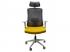 IRISOffice Aurora sárga/szürke ergonómikus, szövet-hálós irodai forgószék fej és háttámasszal
