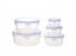TOO KT-142 5 db-os kerek ételtároló doboz szett 400ml+800ml+1.500ml+2.300ml+3.600ml