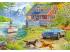 Puzzle 200 db - Nyári tóparti házikó