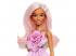 Barbie Fashionista baba, rózsaszín ruhában