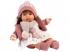 Llorens: Lola 38cm-es síró baba cumival kötött sapkában