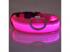 LED-es kutyanyakörv , állítható , elemes , vízálló , 40cm , L-es , pink
