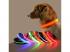 LED-es kutyanyakörv , állítható , elemes , vízálló , 30cm , S-es , zöld