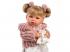 Llorens: Júlia 42cm-es síró baba cumival rózsaszín kabátban