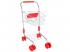 Bevásárlókocsi, piros, fém