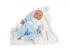 Llorens: Lalo 42cm-es síró kisfiú baba kék ruhában