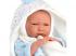 Llorens: Lalo 42cm-es síró kisfiú baba kék ruhában