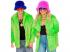 Neon zöld színű plüss szőrös kabát unisex felnőtt jelmez