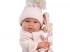 Llorens: Tina újszülött baba rózsaszín szettben babatakaróval és cumival 43cm