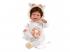 Llorens: Tala Sonrisas 44cm-es újszülött baba hanggal zsiráfos ruhában