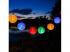 Led fényfüzér , kültéri , napelemes , színes lampion , 10 db , 3 m , IP44