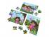 Dóra a felfedező 3x24 darabos fa puzzle fa dobozban