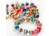 Szivárvány színű többféle akril gyöngyök, 75ml (kb 50db)
