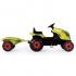 Smoby Claas ráülős traktor utánfutóval, 142 cm