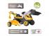 Smoby Builder Max kotrógép pedálos traktor pótkocsival, sárga színben