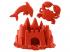 Kinetic Sand: Neon piros homokgyurma formákkal - Spin Master