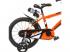 R88 16 gyerek bicikli kulacstartóval és oldalkerekekkel narancssárga-fekete színben  Dino Bikes kerékpár