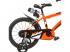 R88 14 gyerek bicikli kulacstartóval és oldalkerekekkel narancssárga-fekete színben  Dino Bikes kerékpár