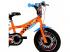 Hot Wheels 14 gyerek bicikli kulacstartóval és oldalkerekekkel narancssárga-fekete színben  Dino Bikes kerékpár