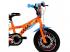 Hot Wheels 16 gyerek bicikli kulacstartóval és oldalkerekekkel narancssárga-fekete színben  Dino Bikes kerékpár