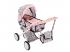 Babakocsi játékbabáknak, 2 in 1, szürke-pink 66,5X37X69 Cm