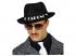 Fekete színű Al Capone gengszter kalap filc anyagból