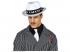 Fehér színű Al Capone gengszter kalap filc anyagból