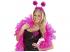 Glamour toll boa sál, 180 cm-es, pink