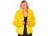 Sárga színű plüss szőrös kabát női jelmez