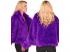 Lila színű plüss szőrös kabát női jelmez