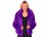 Lila színű plüss szőrös kabát női jelmez