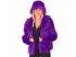 Lila színű plüss szőrös kabát női jelmez