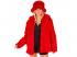 Piros színű plüss szőrös kabát unisex felnőtt jelmez