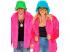 Neon pink színű plüss szőrös kabát unisex felnőtt jelmez
