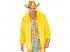 Sárga színű plüss szőrös kabát unisex felnőtt jelmez