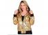 Party kapucnis csillogó felső arany színű unisex felnőtt jelmez