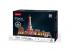 CubicFun: Párizs látképe 3D puzzle LED fénnyel - 115 darabos
