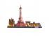 CubicFun: Párizs látképe 3D puzzle LED fénnyel - 115 darabos