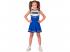 Cheerleader kék lány jelmez
