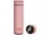 Must: Smart Thermos acél kulacs LED hőmérséklet kijelzővel, gumi bevonattal pink színben 500ml