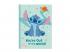 Luna: Disney Stitch Titkos napló lakattal és pom-pomos tollal 12x18cm 60 lapos