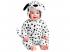Dalmata puha plüss kapucnis overál unisex gyermek jelmez