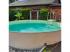 Acélfalú fehér kör alakú HQ Profi minőségi medence szett 4,50 x 1,20 m-es, homok fóliás, alumínium szegély, föld feletti/félig talajba süllyeszthető