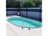 Acélfalú ovális medence POOLSANA HQ magas minőségű medence 4,90 x 3,00 x 1,35 m, homok színű fólia 0,8 mm PLUS szett aluminium korláttal