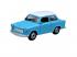 Welly: Trabant kék fém kisautó modell 1/64