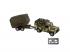 Kids Globe - Land Rover öntvényből, Trailer Army-val, 27 cm