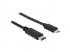 Delock 1m USB Type-C 2.0 apa - USB 2.0 micro-B típusú apa fekete kábel